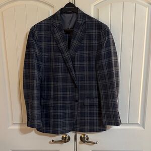 Joseph Abboud Navy Checkered Blazer